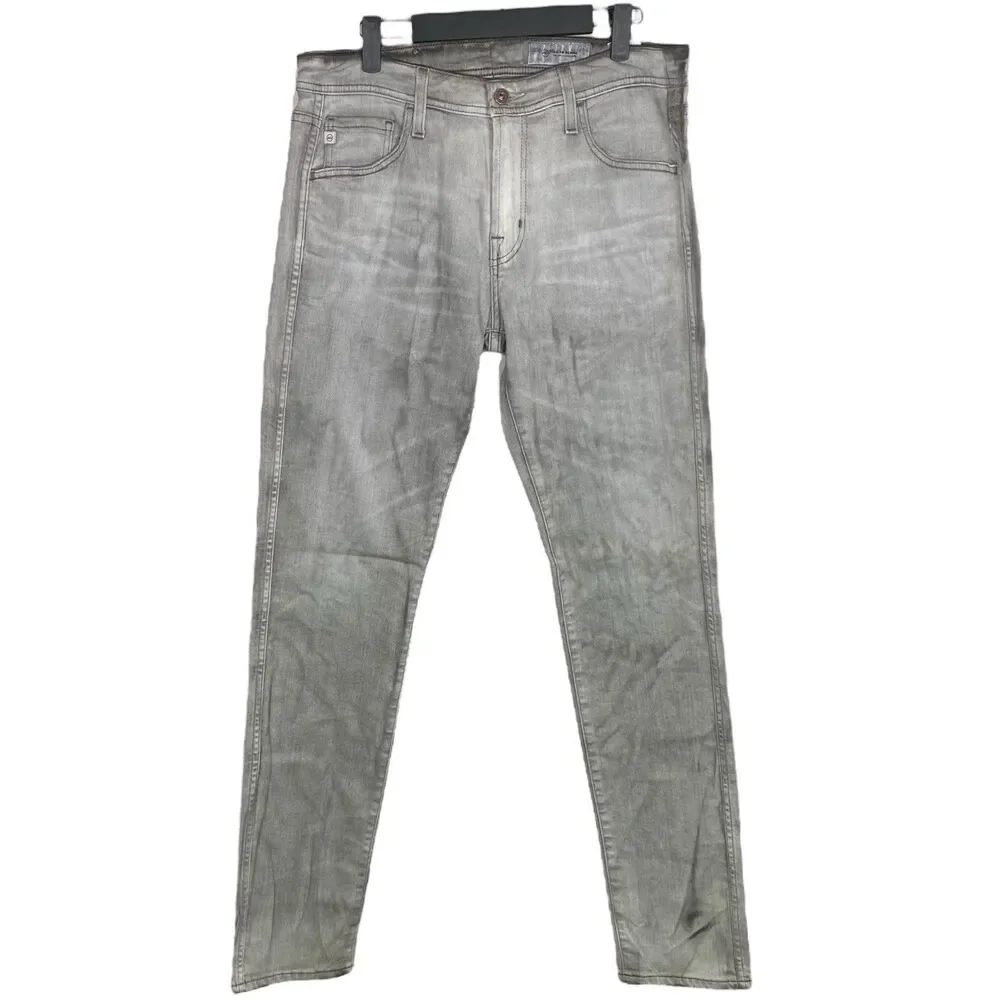 AG Adriano Goldschmied Jeans Mens 32x34 Gray Dylan Grunge AG-ED Denim Artsy NWOT